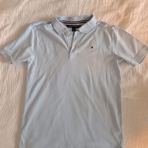 Boys blue Tommy Hilfiger short sleeve polo